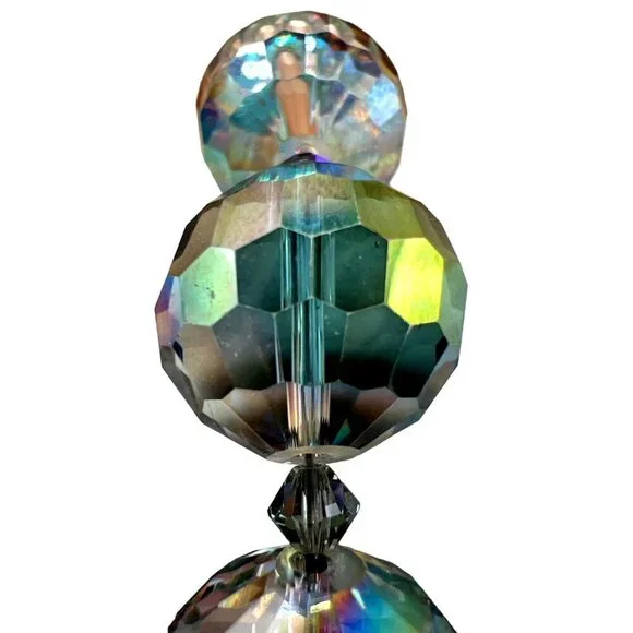 Vintage Aurora Borealis Crystal Beaded Bracelet. B51 - Picture 7 of 10